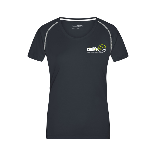 Brustdruck weiß - Ladies' Sports T-Shirt Miniaturansicht