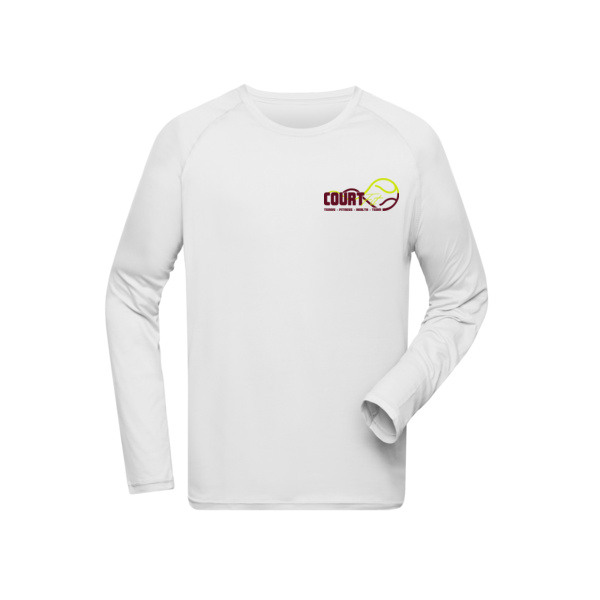 Brustdruck schwarz - Men's Sports Shirt Long-Sleeved Miniaturansicht