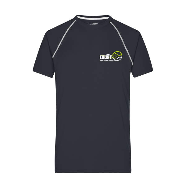 Brustdruck weiß - Men's Sports T-Shirt Miniaturansicht