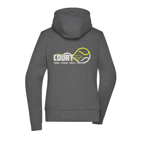 Rückenstick weiß - Ladies' Hooded Jacket Miniaturansicht