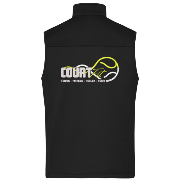 Rückenstick weiß - Men's Softshell Vest Miniaturansicht